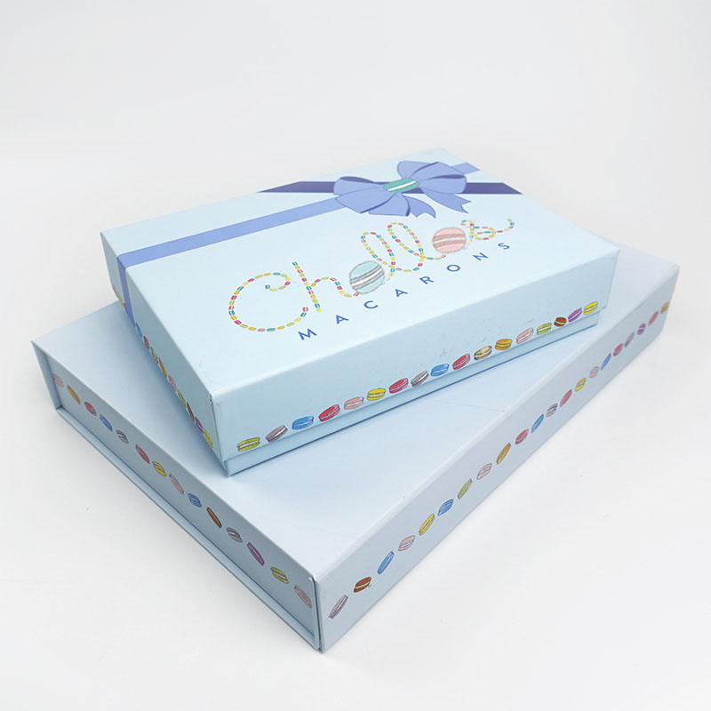 custom 40 macaron rigid paper gift box