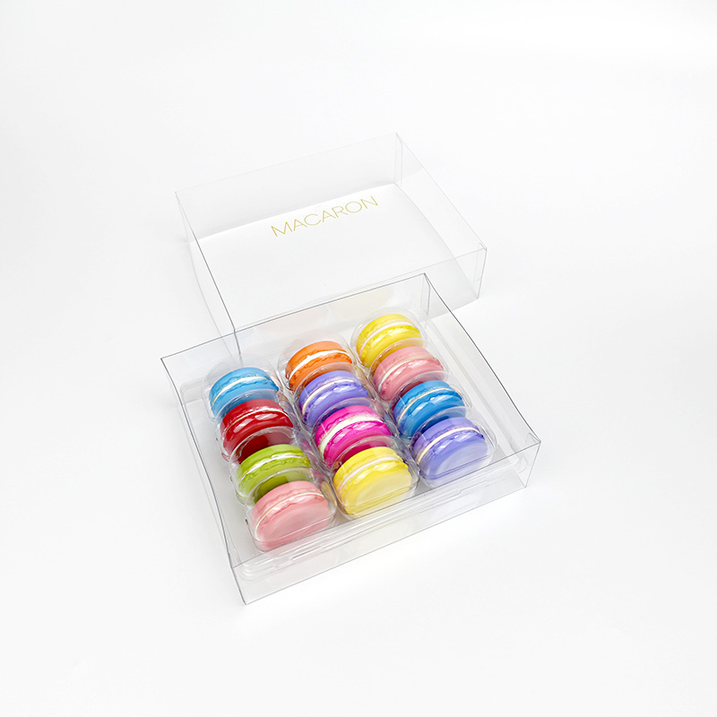 12 Macaron clear plastic packaging box