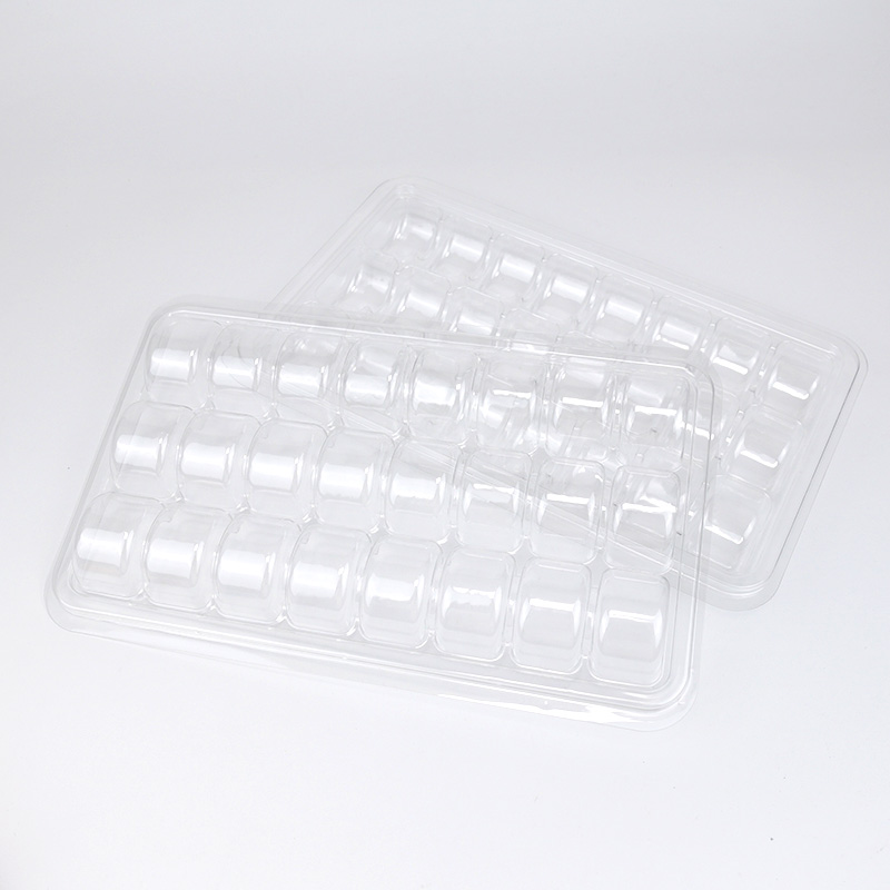 24 macarons clear blister display tray