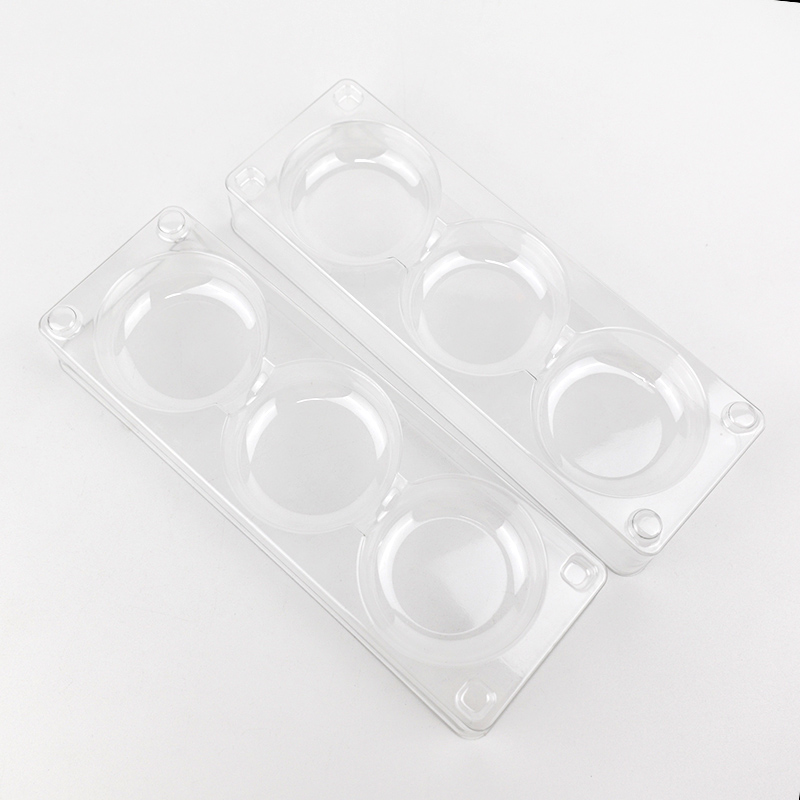 3 macarons lie flat clear blister tray