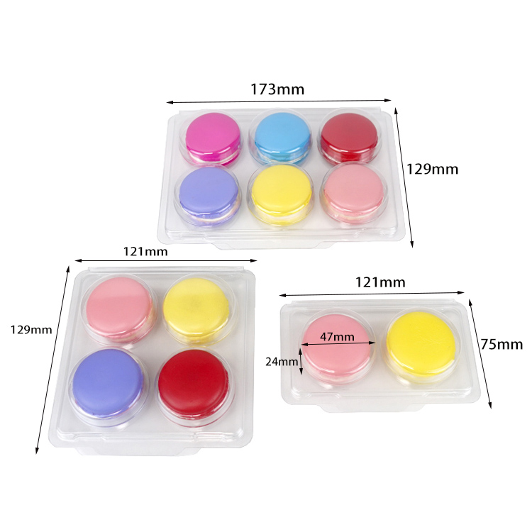 2 4 6 macaron blister clamshell tray