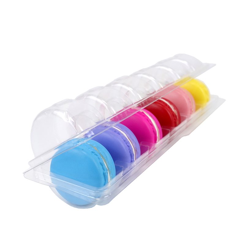 6 macaron clear blister clamshell tray