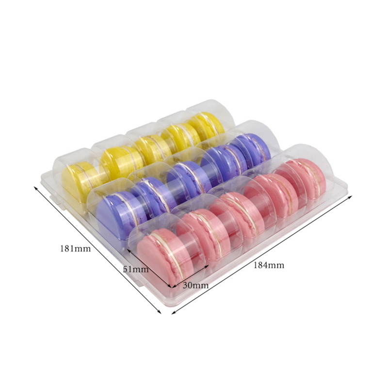 15 macarons clear blister tray
