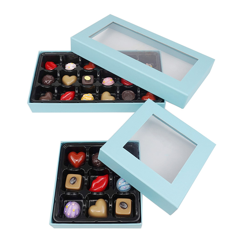 9 and 18 chocolate cardboard gift boxes