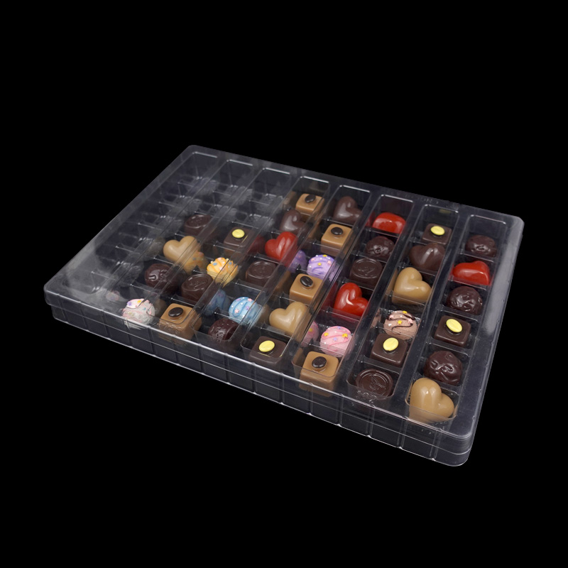 chocolate plastic display tray