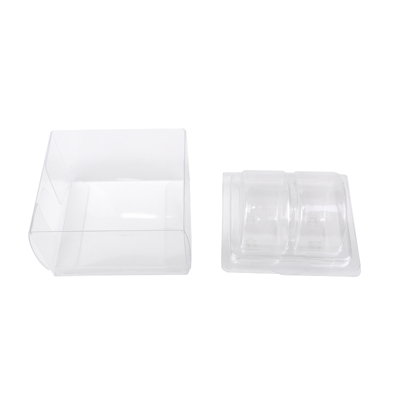 2 Macarons clear plastic packaging box