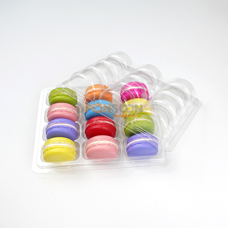 12 macarons clear blister tray