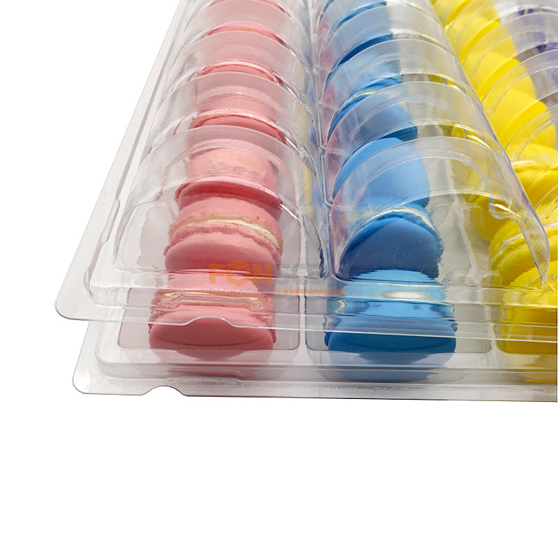 40 macarons clear plastic blister tray