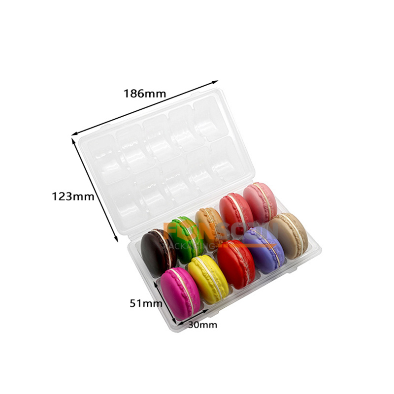 10 Macarons PLA plastic blister tray