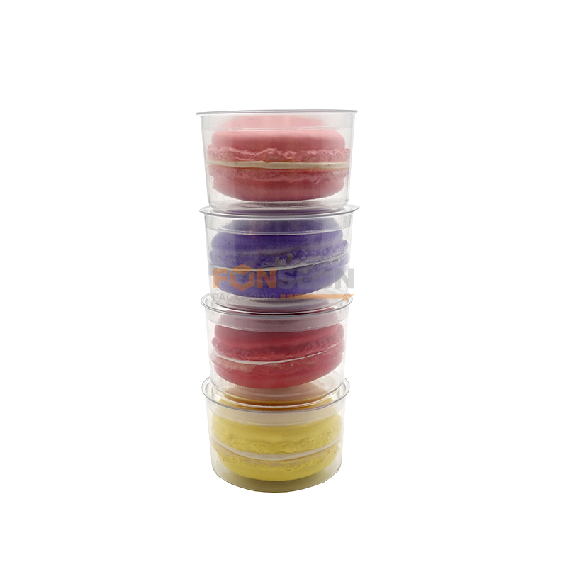 single macaron plastic container 