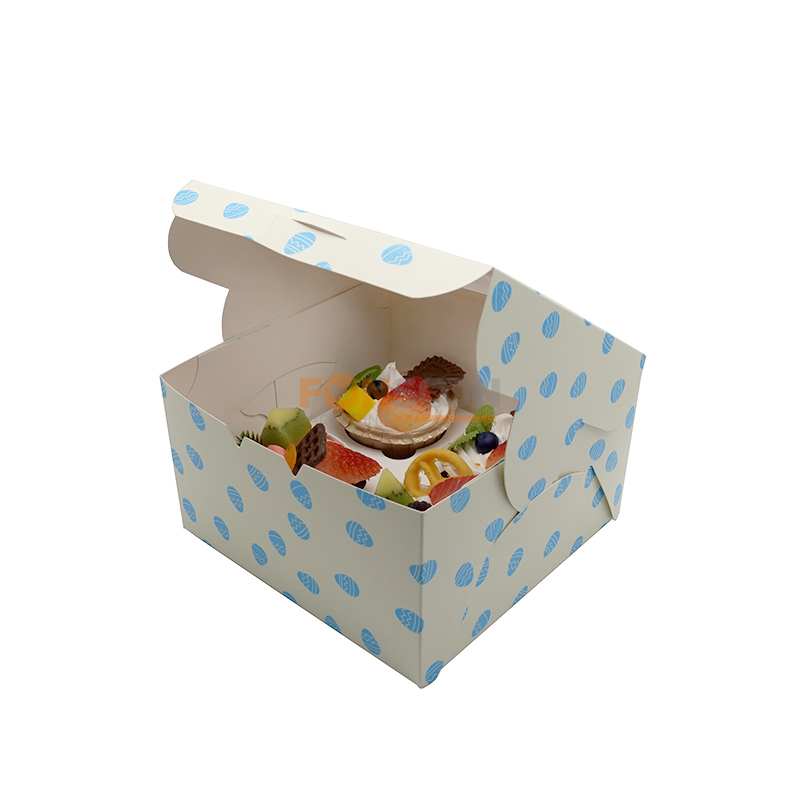 4 Cupcakes paper box with window