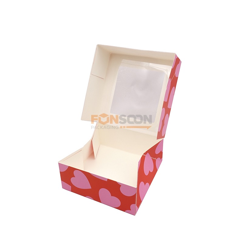 pastry paper folding box with window