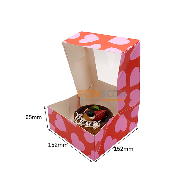 pastry paper folding box with window