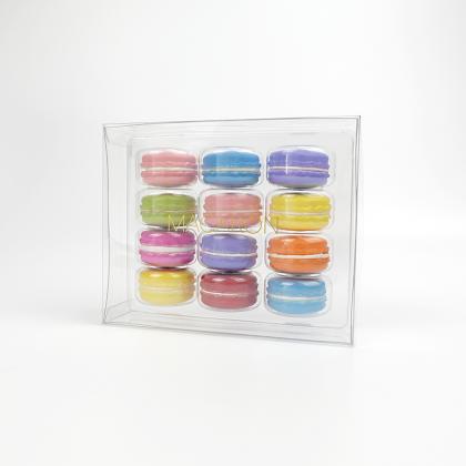 12 Macaron clear plastic packaging box