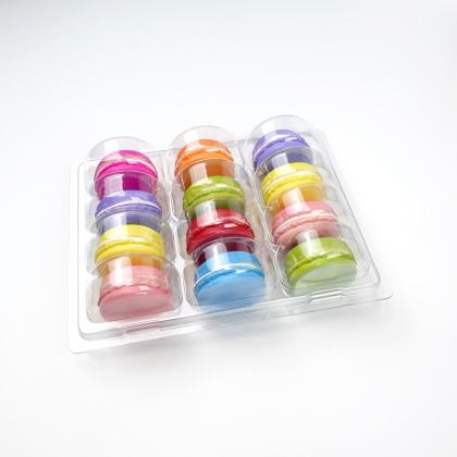 12 macaron clear blister tray
