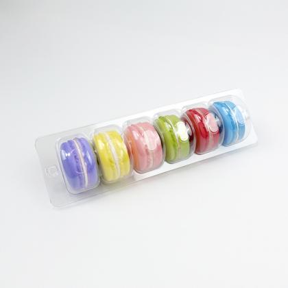 6 macarons clear blister tray