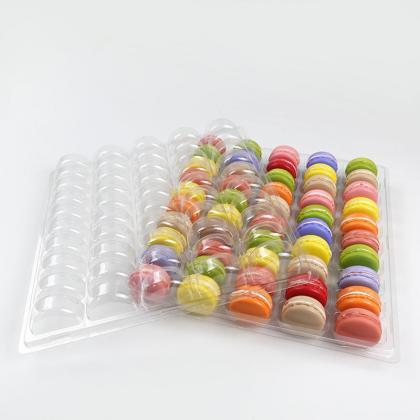 50 macaron plastic blister box