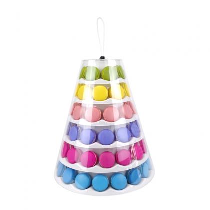 6 tiers macaron front face display tower