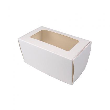 White cookies paper box with window