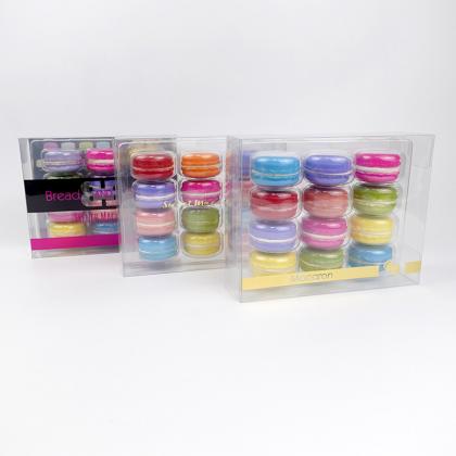 12 Macarons clear plastic packaging box