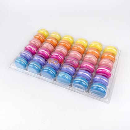 36 macarons clear plastic blister tray