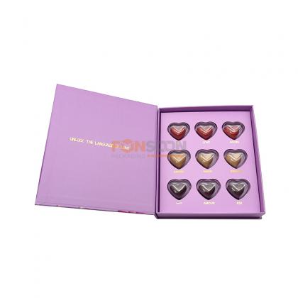 9 chocolates magnetic closure gift box