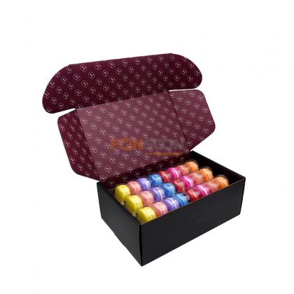 48 macarons corrugted box with insert