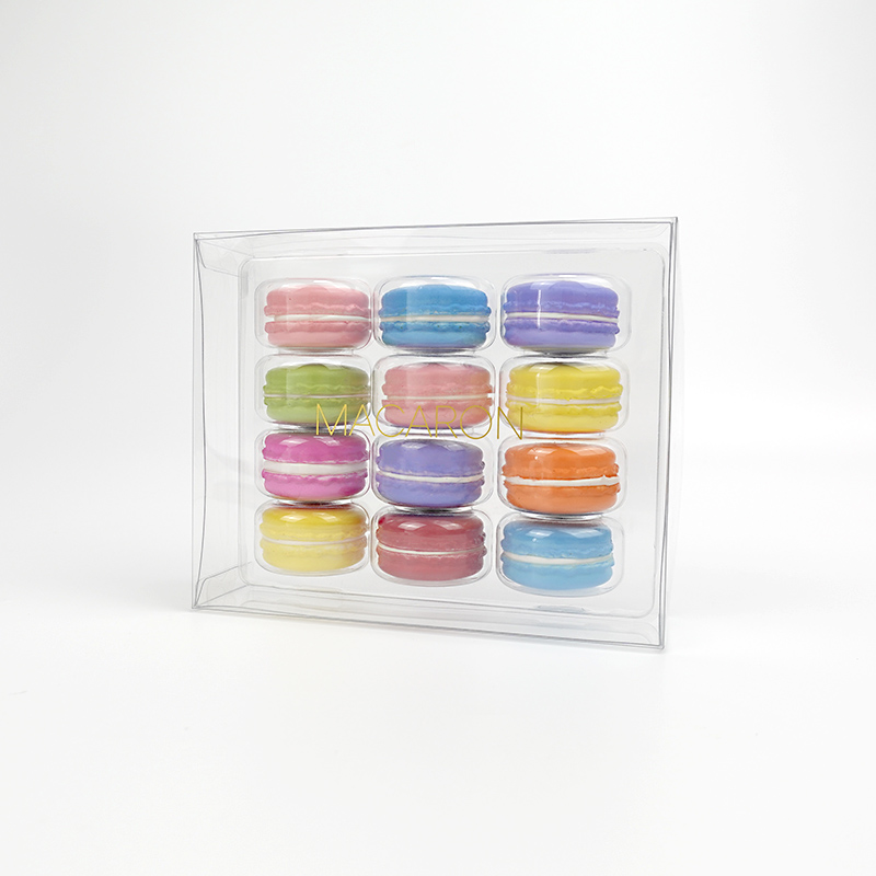 12 Macaron clear plastic packaging box