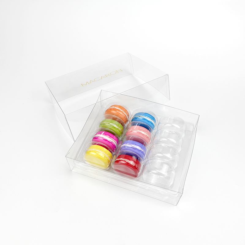 12 Macaron clear plastic packaging box