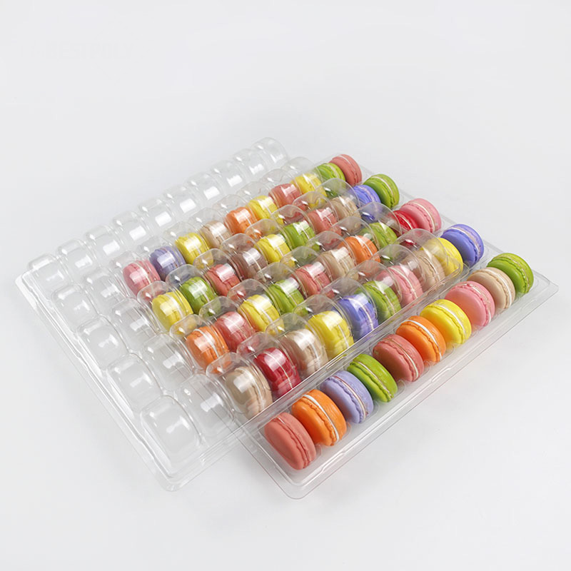 50 macaron plastic blister box