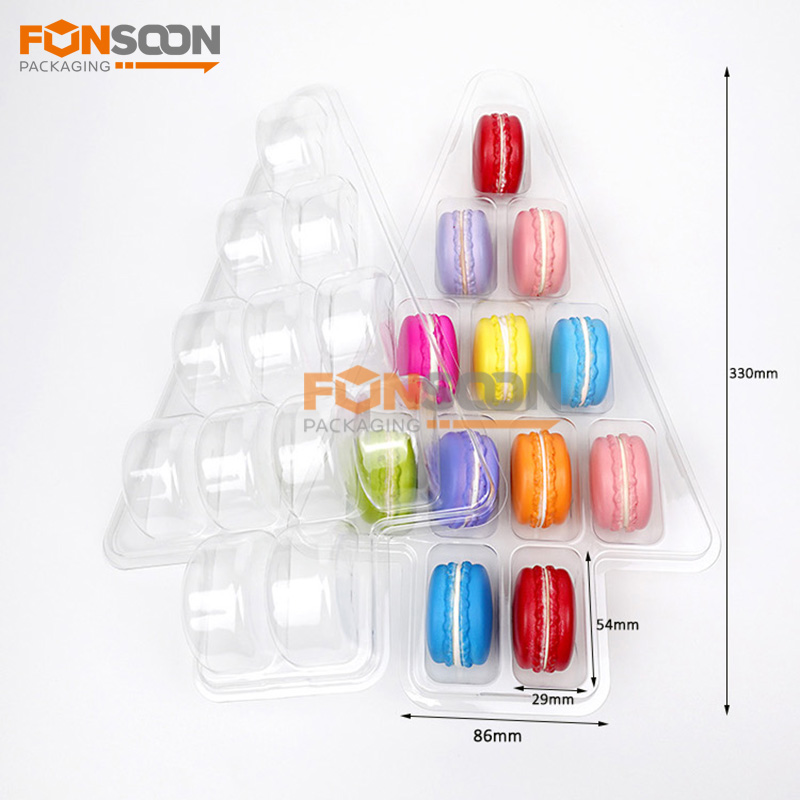 tree shape 12 macarons tray