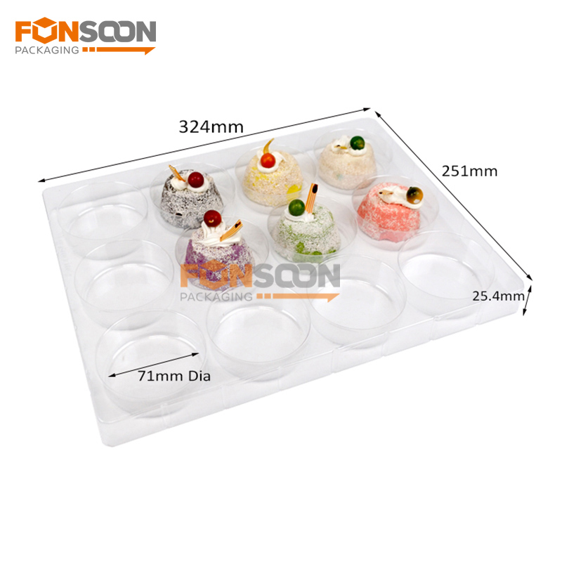 12 holes dessert plastic tray