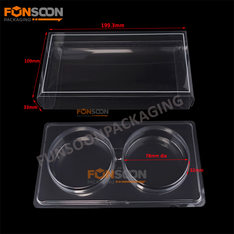 2 cookies clear packaging box
