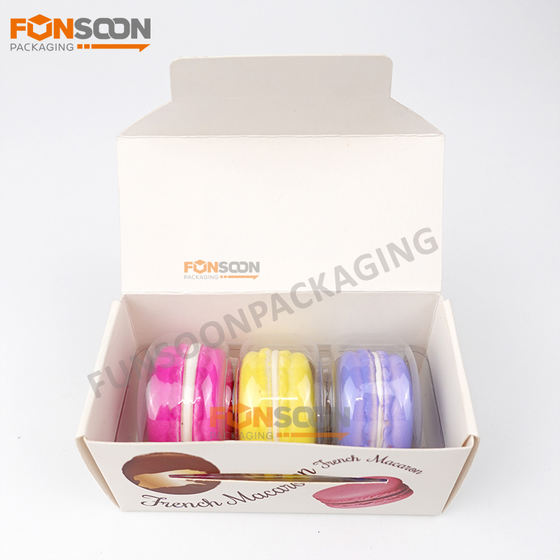 3 macarons paper box set
