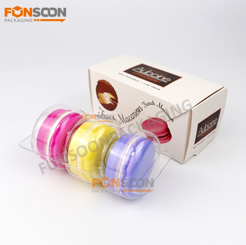3 macarons paper box set