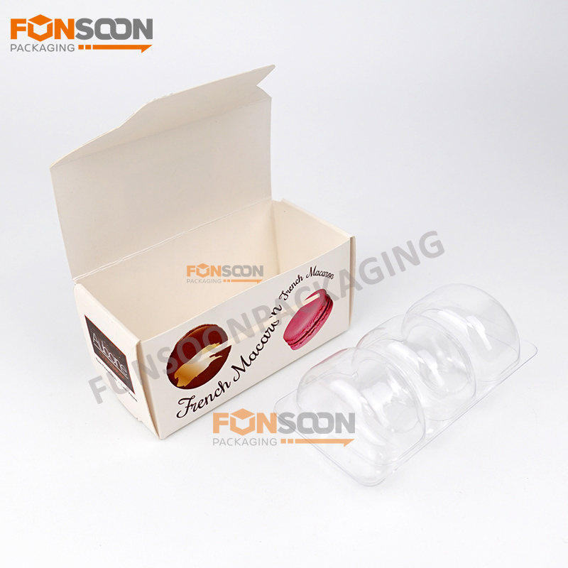 3 macarons paper box set