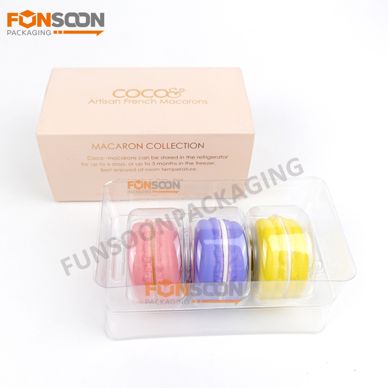 3 macarons paper drawer box
