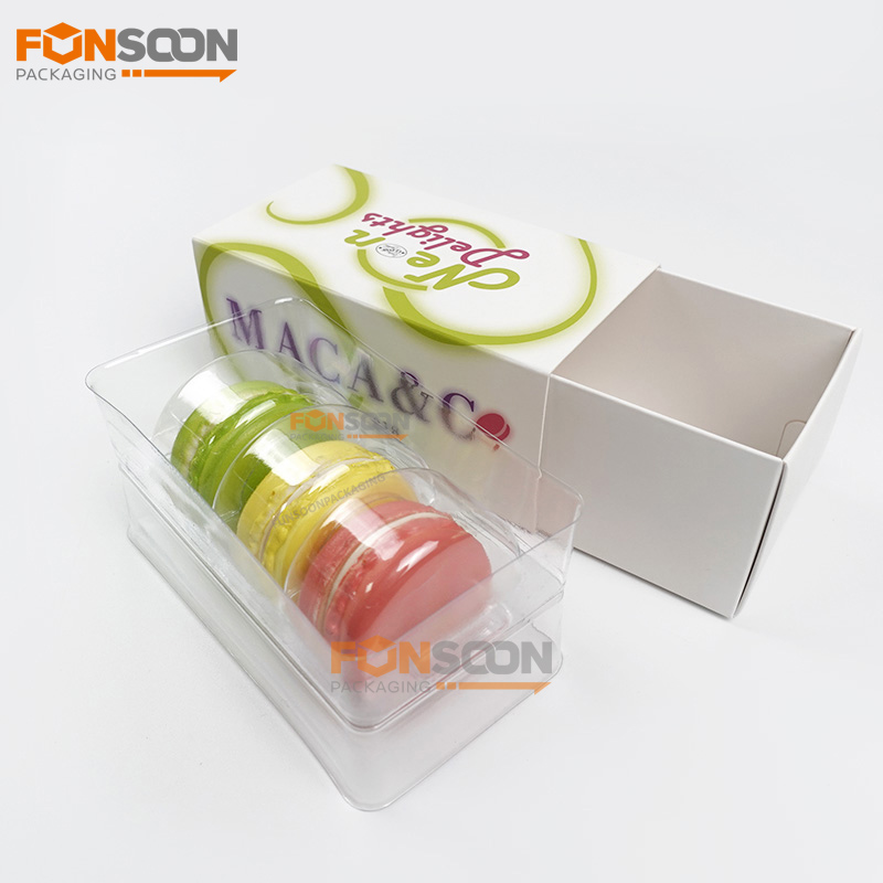 3 macarons paper drawer box set