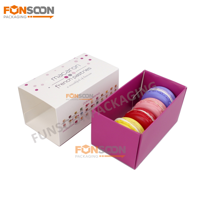 macaron food grade paper drawer box 