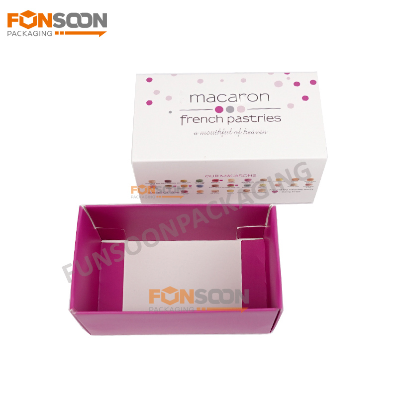 macaron food grade paper drawer box 
