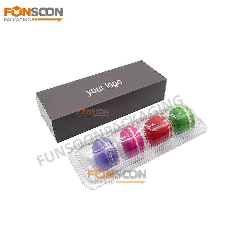 4 macaron paper box with insert
