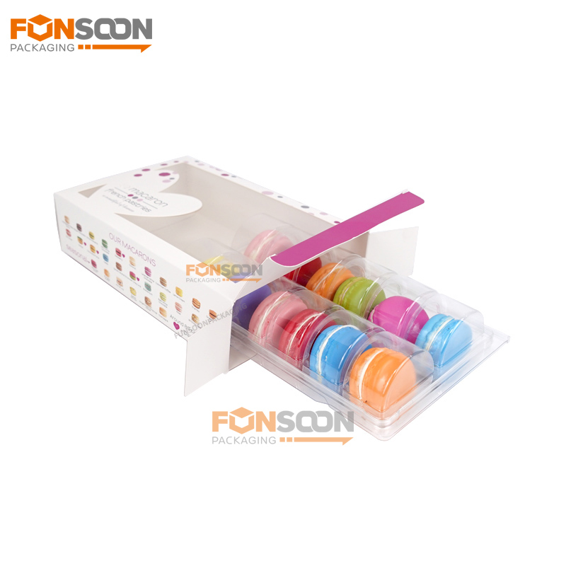 12 macaron paper box with heart shape window 12 macaron paper box with heart shape window