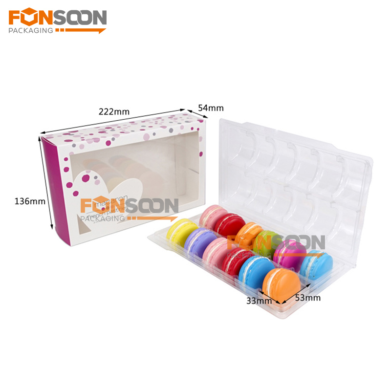 12 macaron paper box with heart shape window 12 macaron paper box with heart shape window