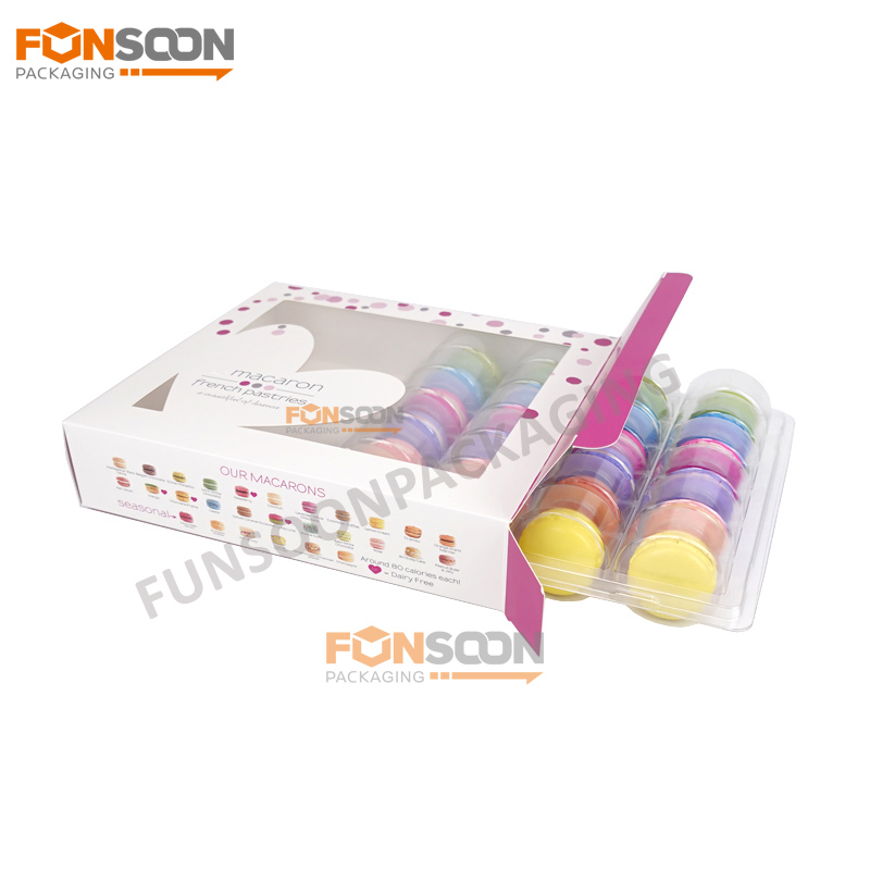 24 macaron paper box with heart shape window 24 macaron paper box with heart shape window