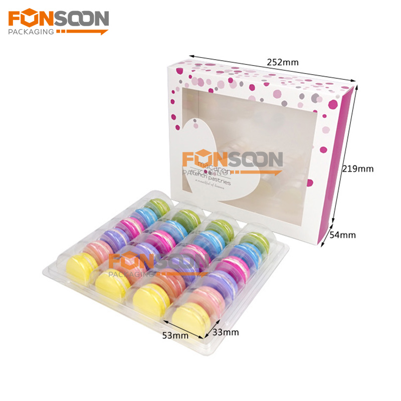 24 macaron paper box with heart shape window 24 macaron paper box with heart shape window