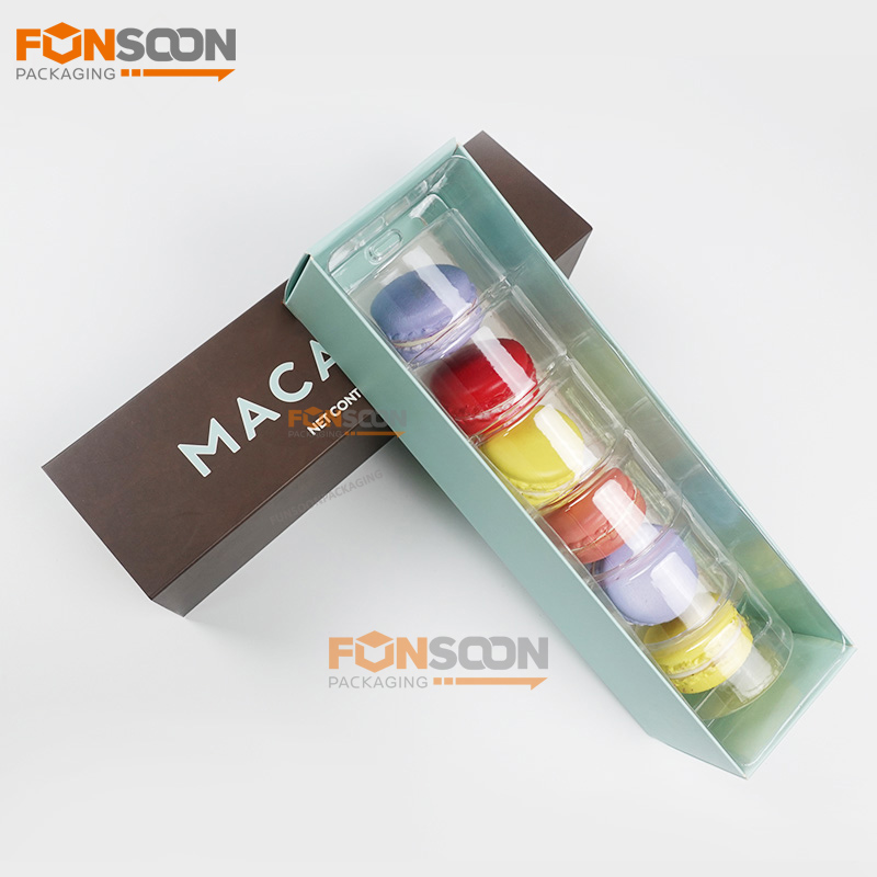 6 macaron paper drawer box with insert