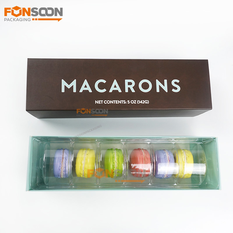 6 macaron paper drawer box with insert