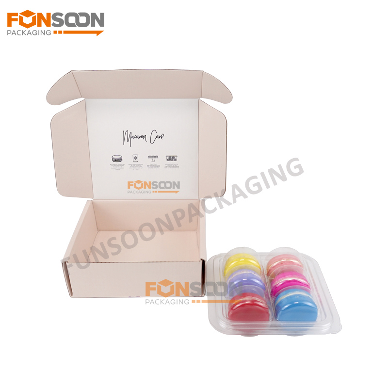 12 macaron corrugated cardboard box with inserts