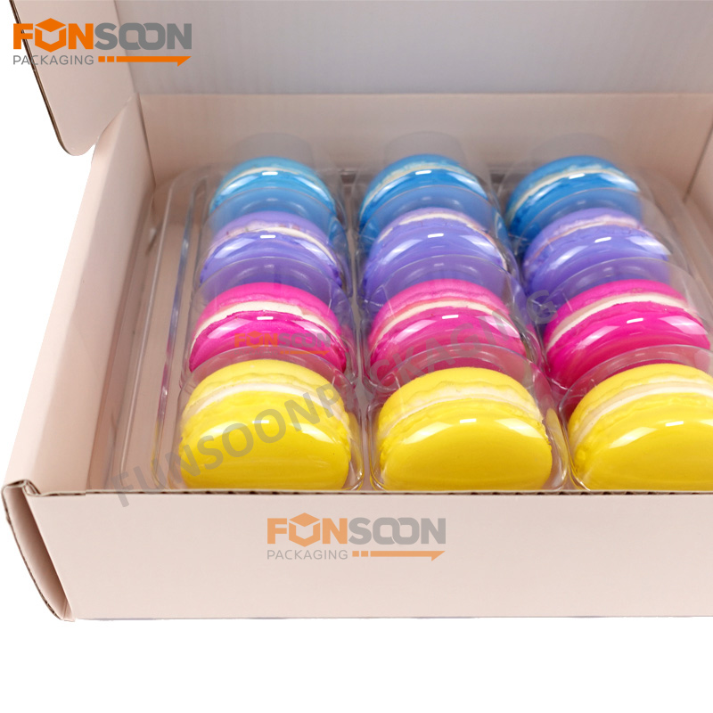 12 macaron corrugated cardboard box with inserts 12 macaron corrugated cardboard box with inserts
