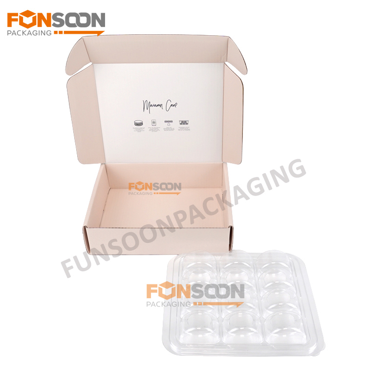 12 macaron corrugated cardboard box with inserts 12 macaron corrugated cardboard box with inserts